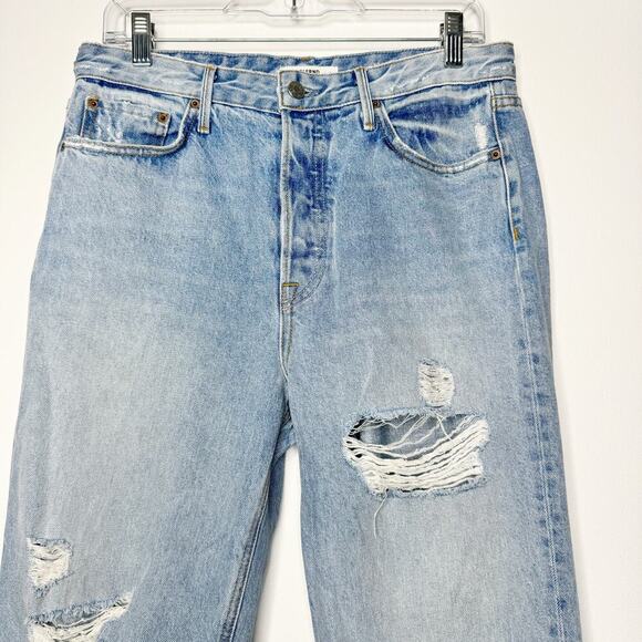 Grlfrnd Bobbi Distressed Jean Cropped in Higher Love Wash Size - Picture 4 of 12